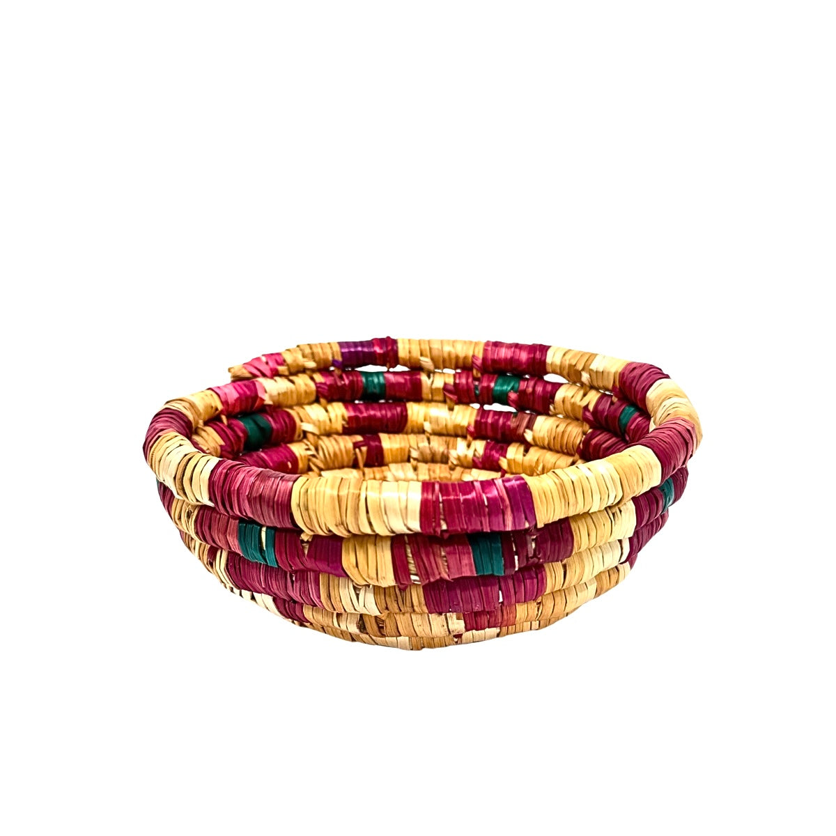 Basket by Women in Salfit (S) - magenta & green