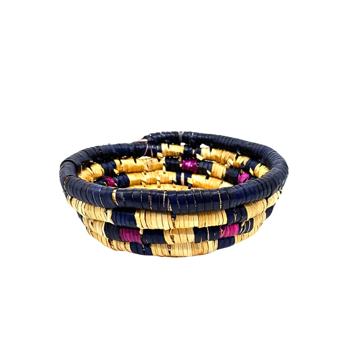 Basket by Women in Salfit (S) - Navy & Magenta