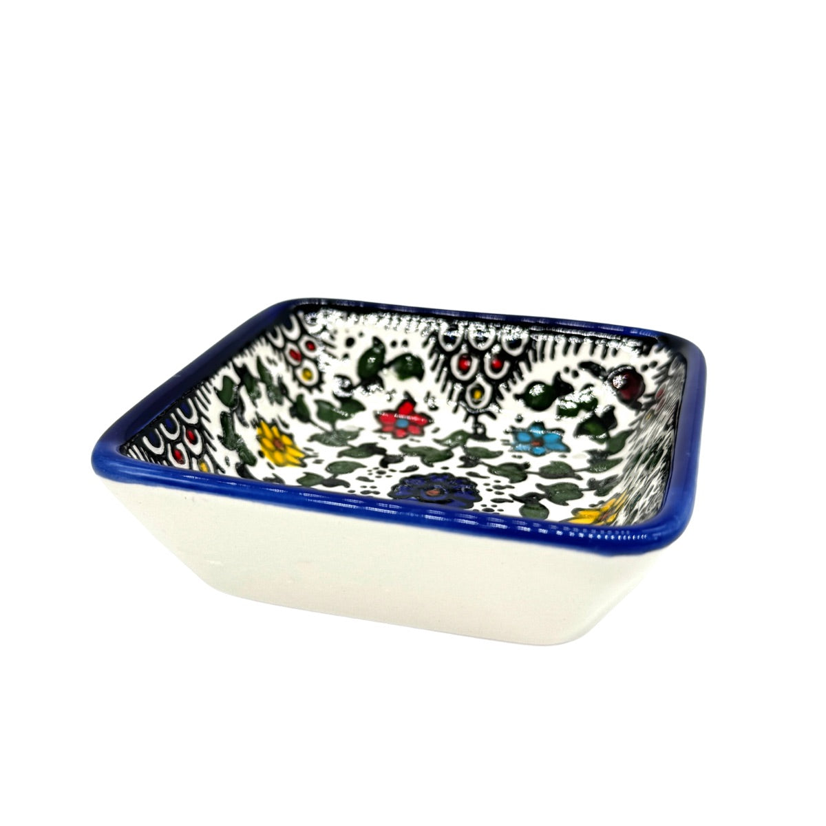 Square Soap Dish - Multicolored Vine