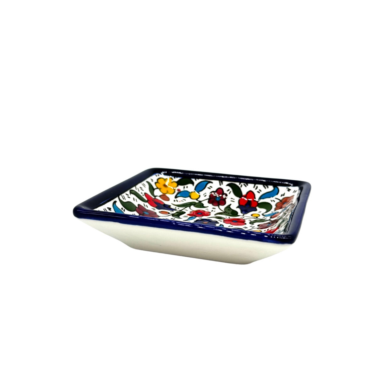 Ceramic Square Dish (4”) -  Multicolor