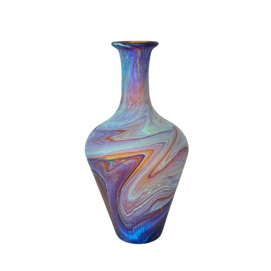 Phoenician Glass Vase - Amber Swirl