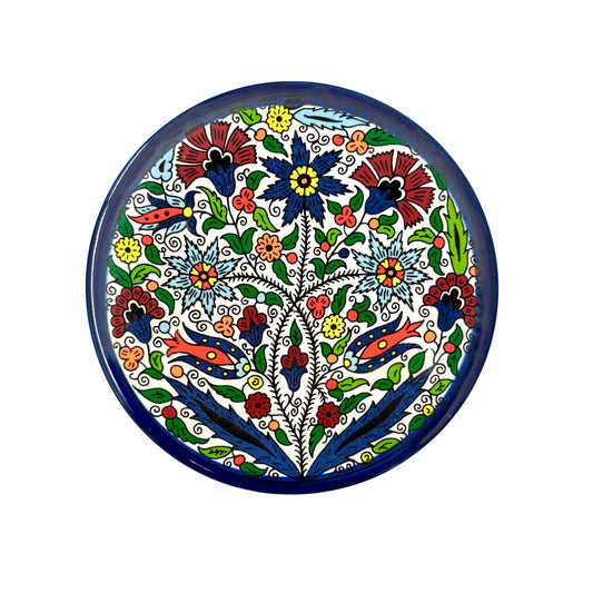 Ceramic Plate (5”) - Jerusalem Flowers