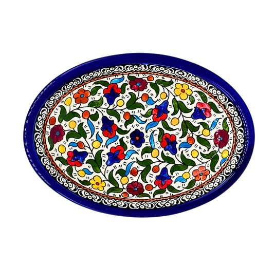 Ceramic Oval Dish 9" - Multicolor