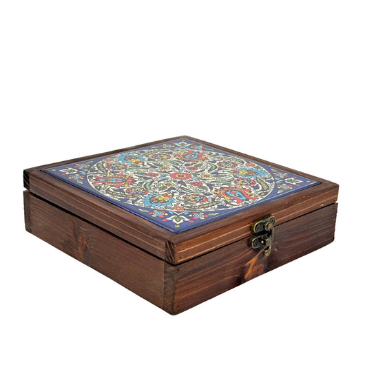 Wood & Ceramic Tile Box - Paradise