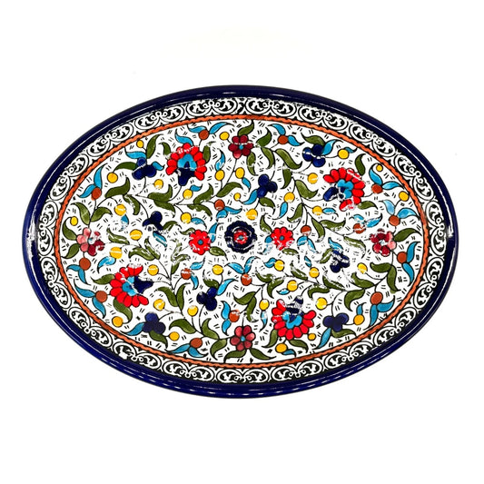 Ceramic Oval Dish (12") - Multicolor Classic