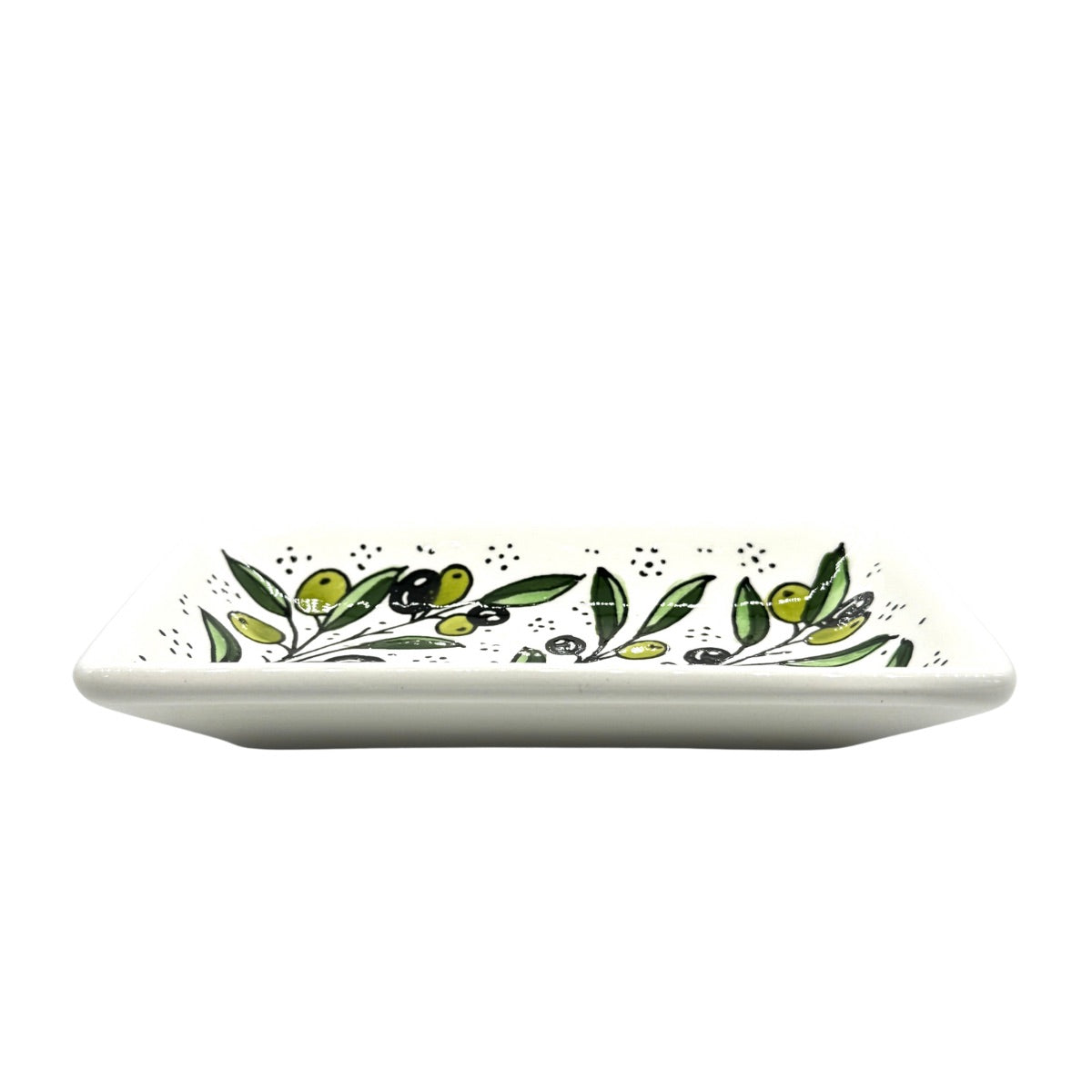 Ceramic Rectangular Dish (7”) - Zeitoun (Olives)