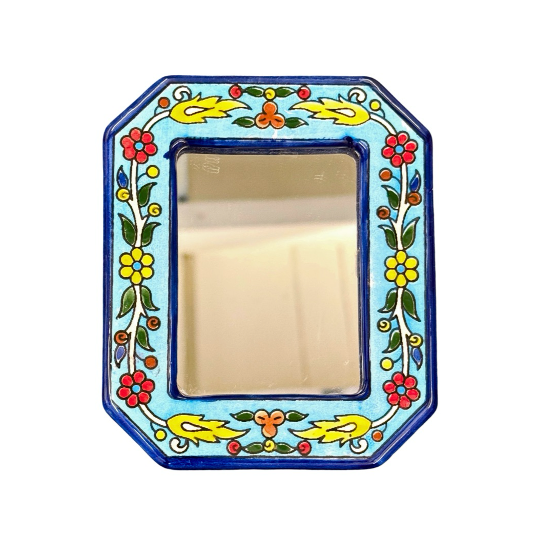 Ceramic Mirror - Aqua