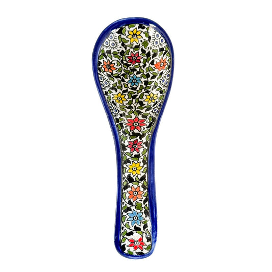 Ceramic Spoon Rest - Multicolor Vine