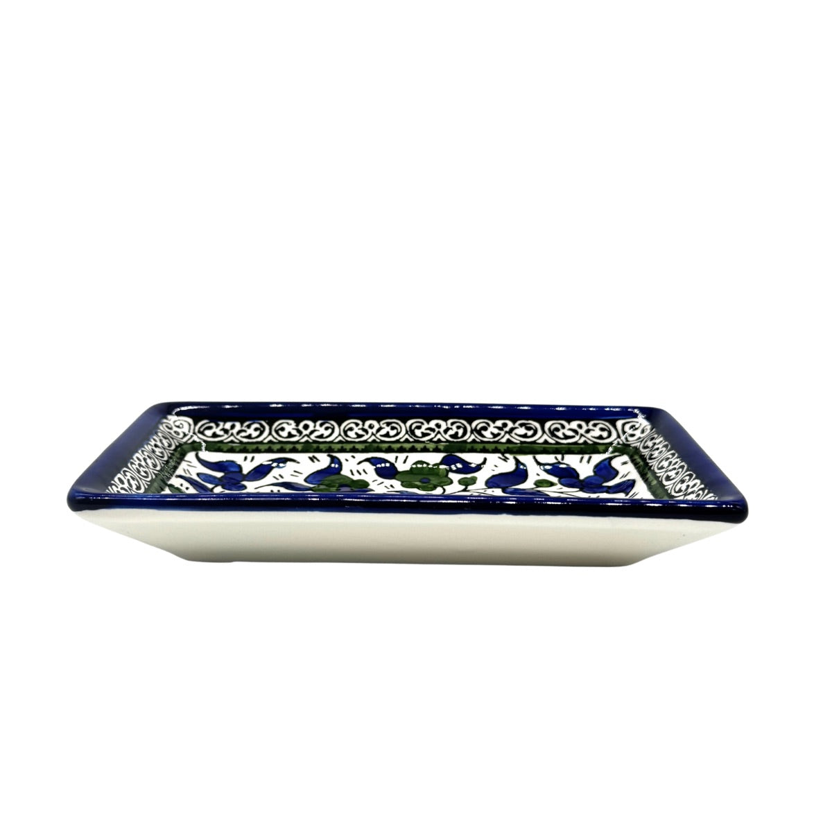 Ceramic Rectangular Dish (7”) - Blue & Green