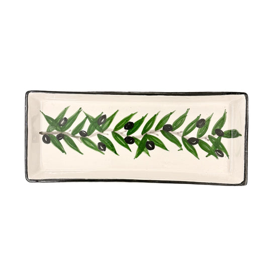 Ceramic Serving Platter (13") - Olive Branch