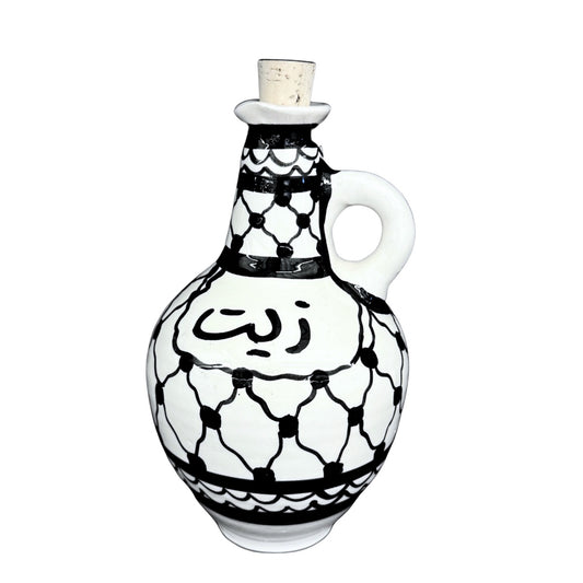 Ceramic Oil Decanter - Keffiyeh Design