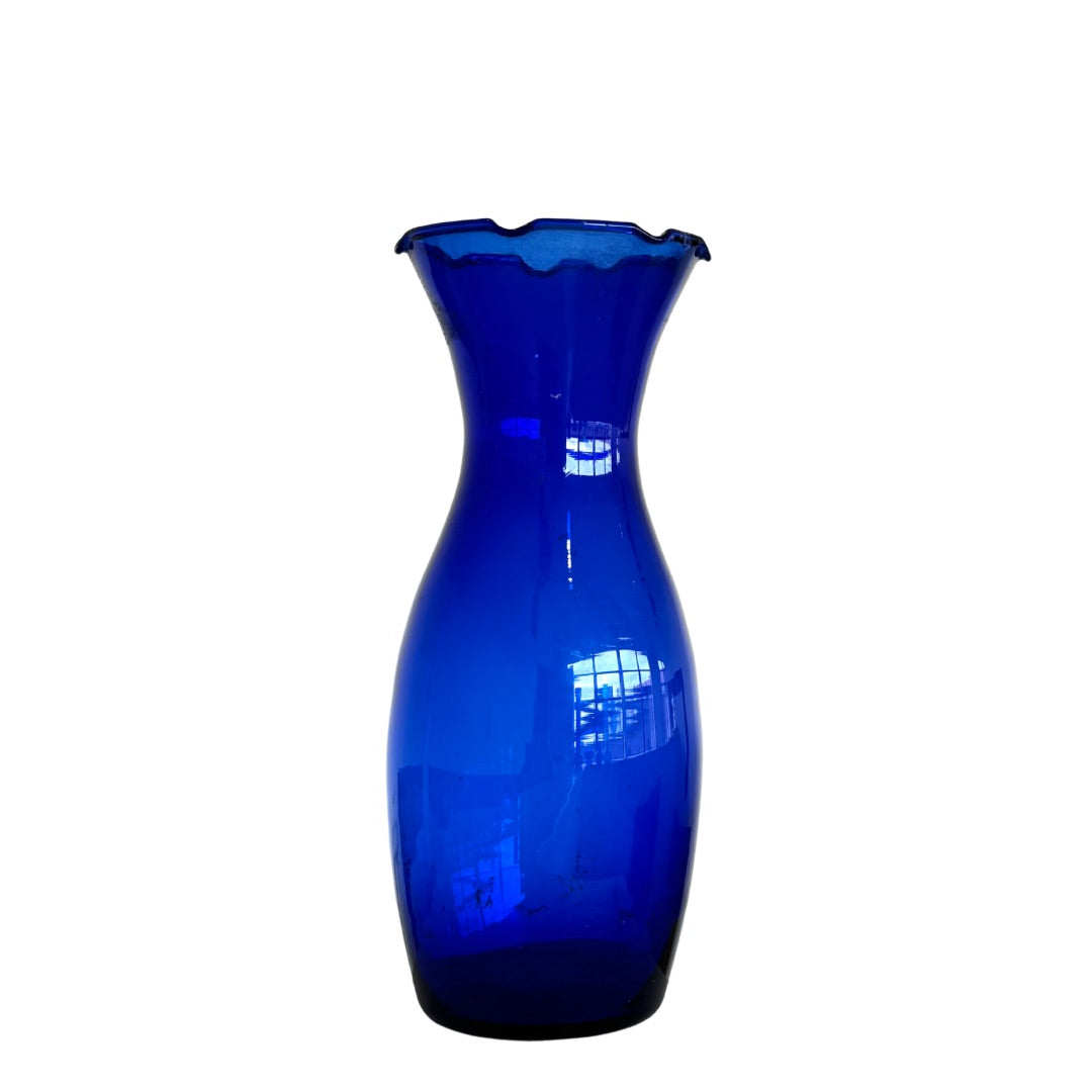 Hebron Glass Vase - Sapphire