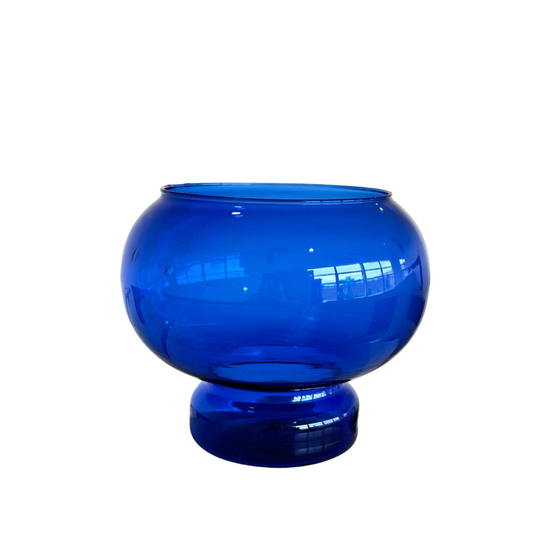 Hebron Glass Vase - Sapphire