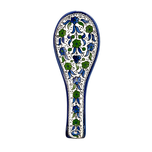 Ceramic Spoon Rest - Blue & Green