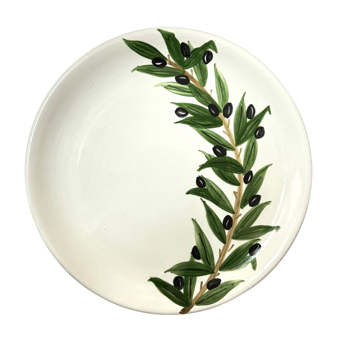 Ceramic Plate (10") - Olive Branch