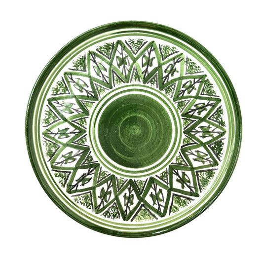 Ceramic Plate (10") - Olive Arabesque