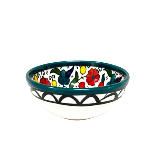 Ceramic "Dipping" Bowl (3.5”) - Teal Multicolor