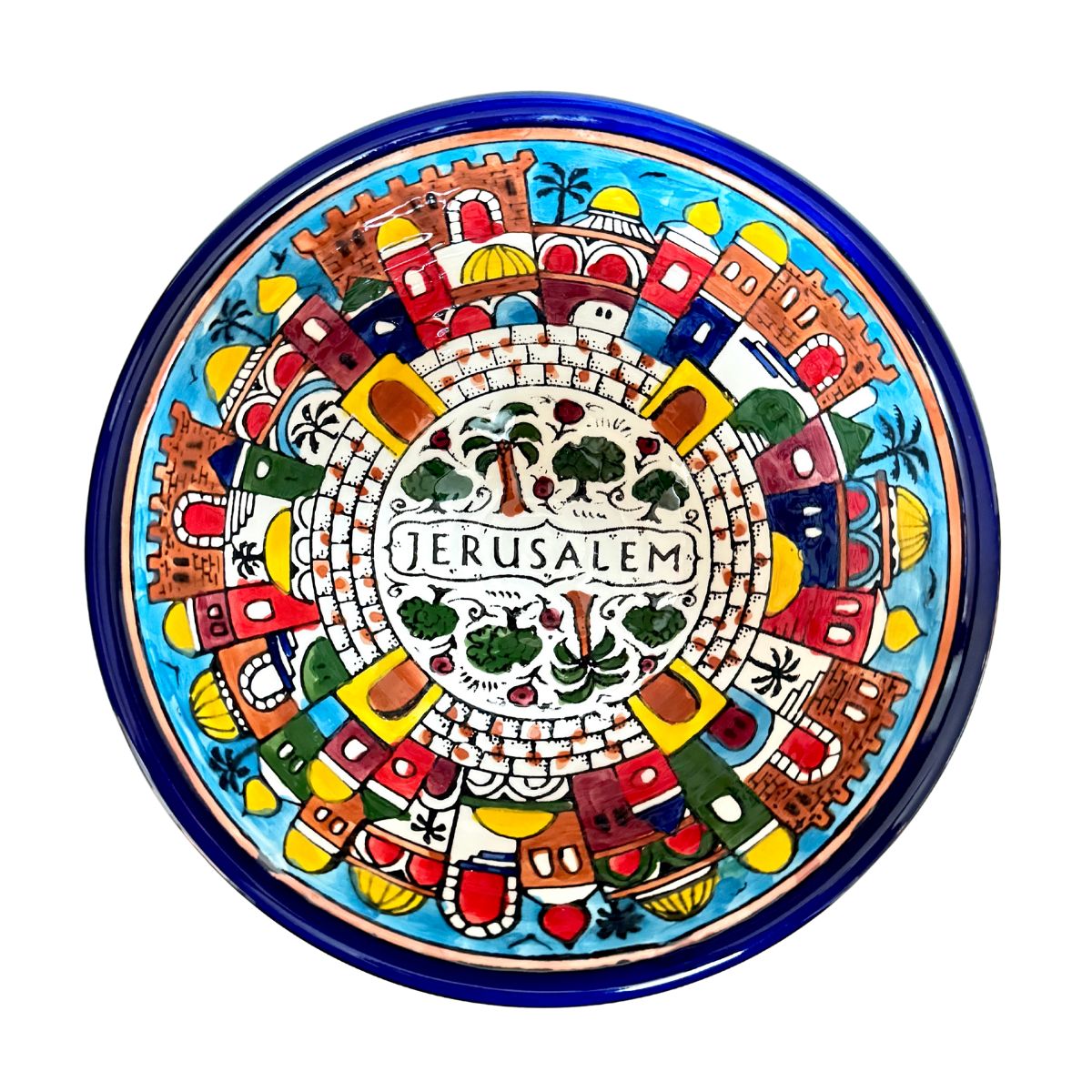 Ceramic Serving Bowl (9.5") - Jerusalem