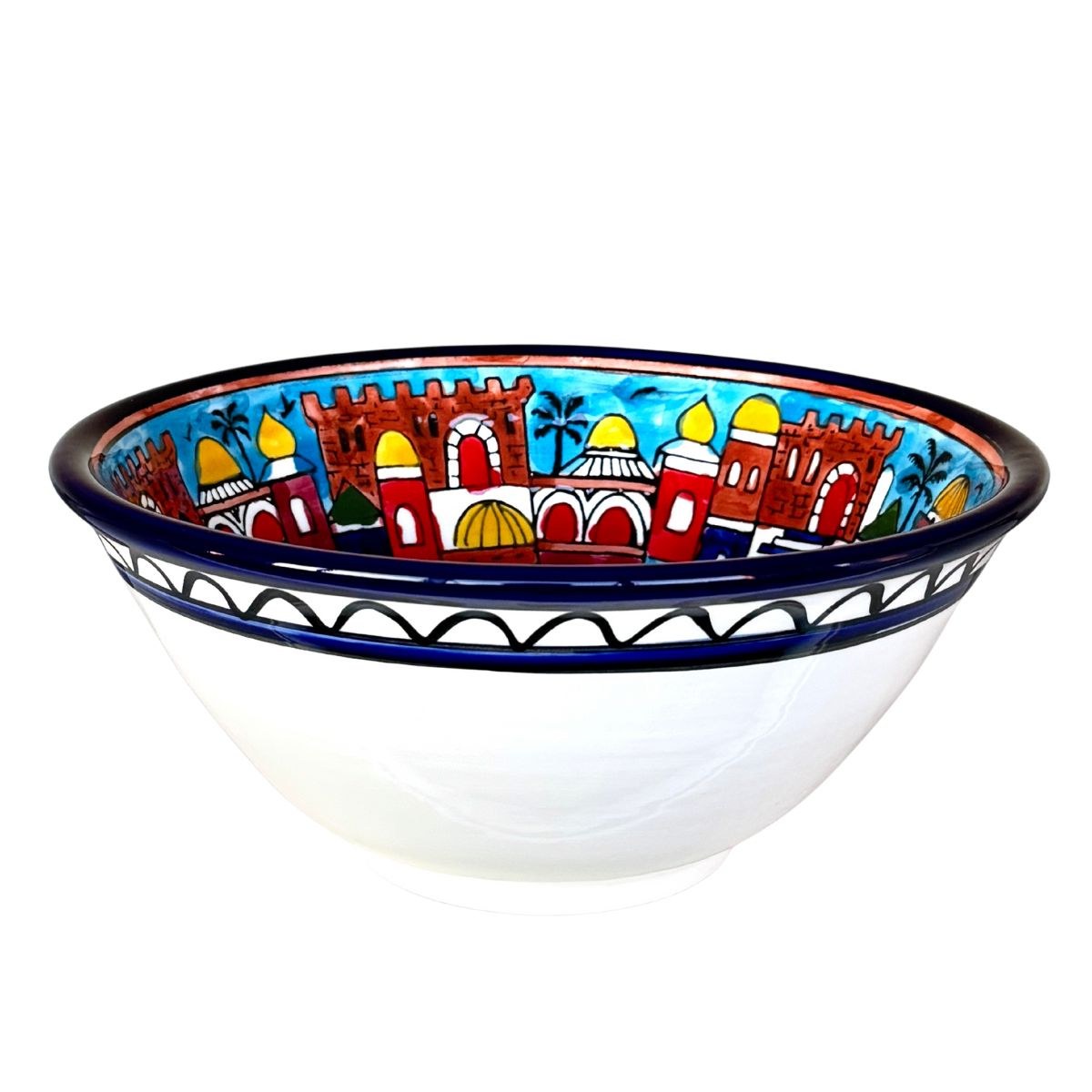 Ceramic Serving Bowl (9.5") - Jerusalem