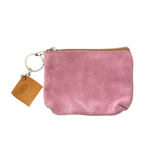 Suede Leather Purse (3”) - Pink