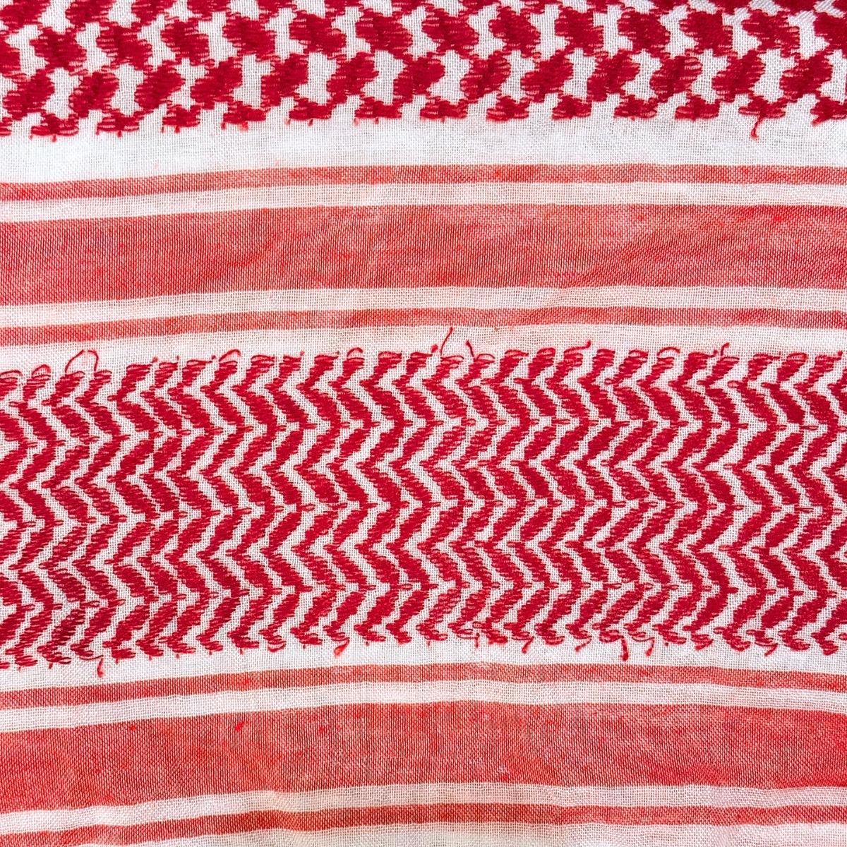 Nablus Keffiyeh - Red & White