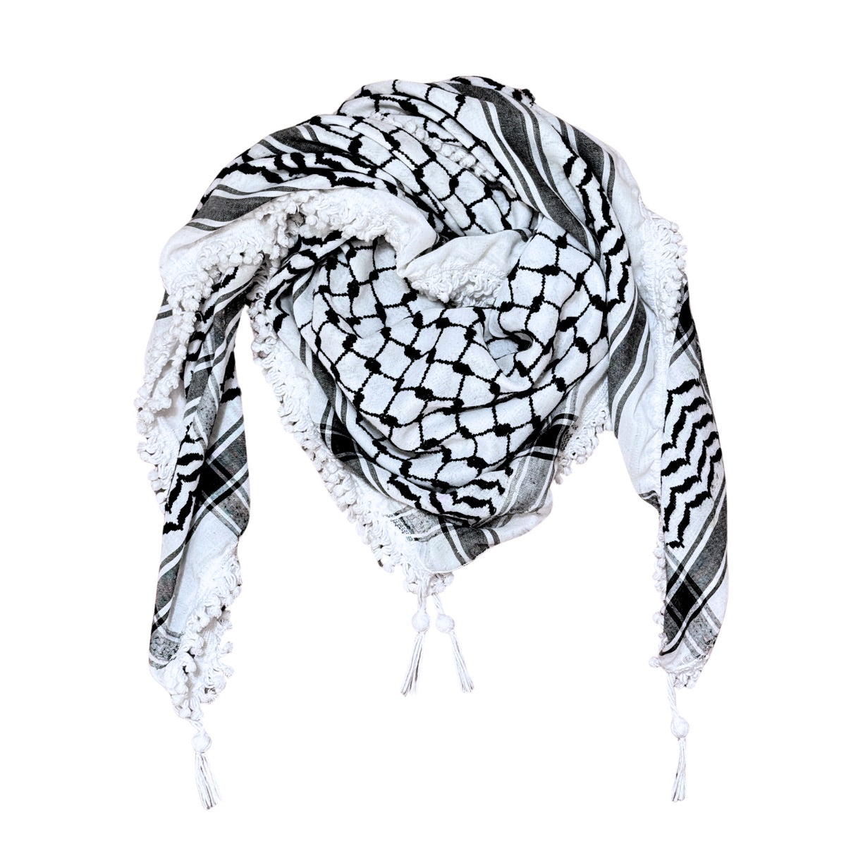 Nablus Keffiyeh -  Black & White