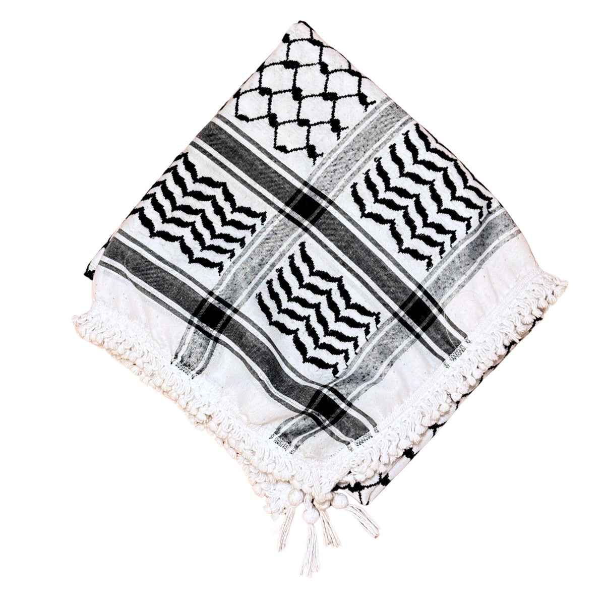 Nablus Keffiyeh -  Black & White