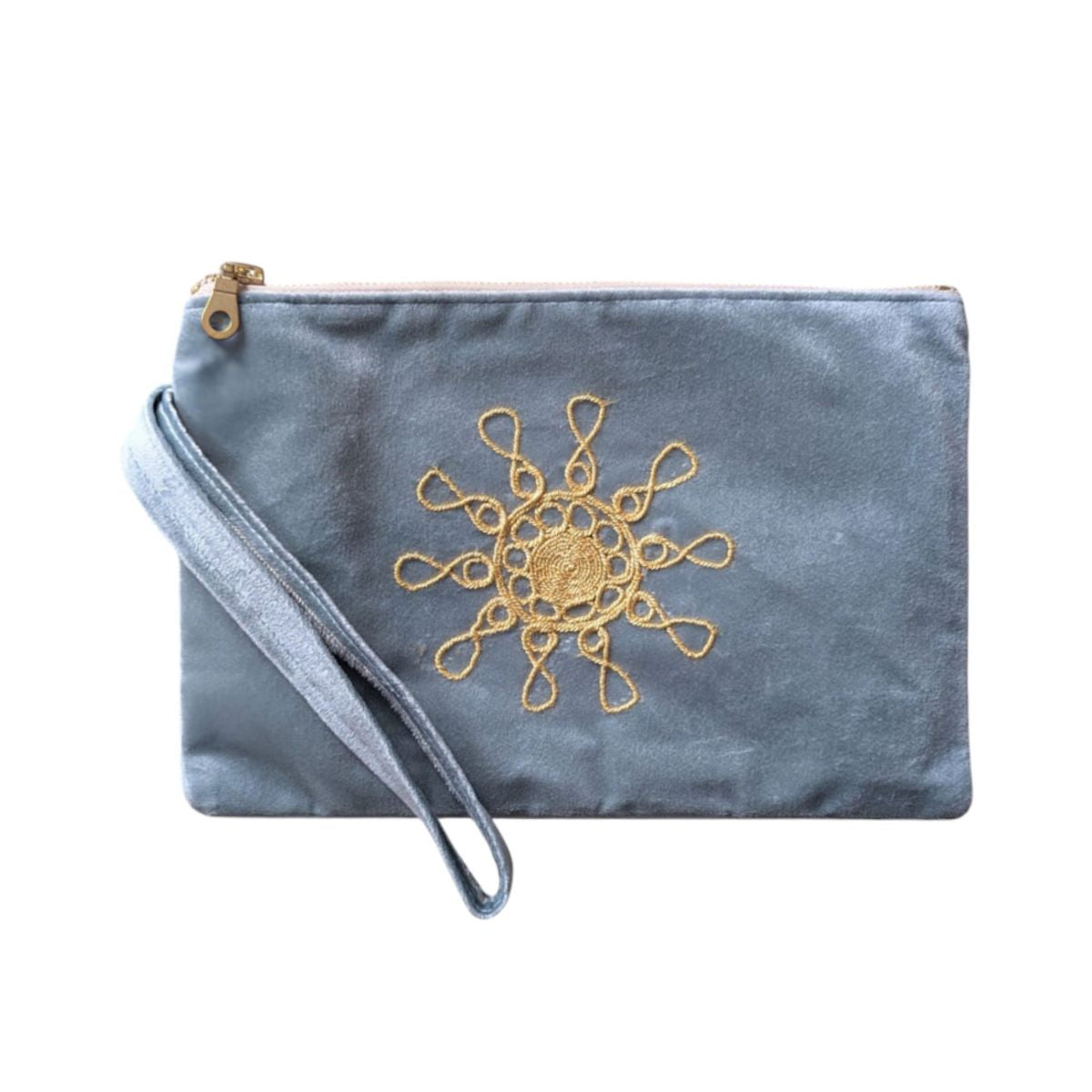 Embroidered Tahriri Pouch - Blue