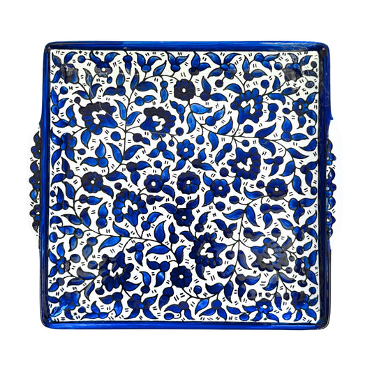 Square Serving Platter (10") - Classic Blue