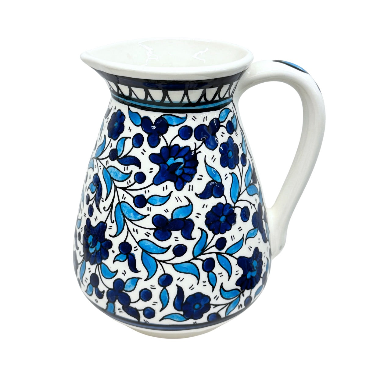 Ceramic Pitcher- Blue & Blue