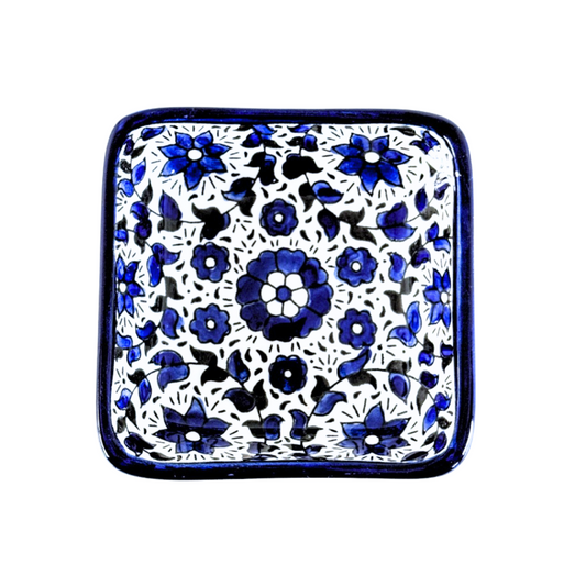 Square Soap Dish - Blue Vine