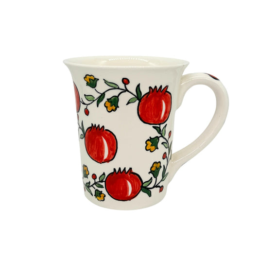 Ceramic Mug - White Pomegranates