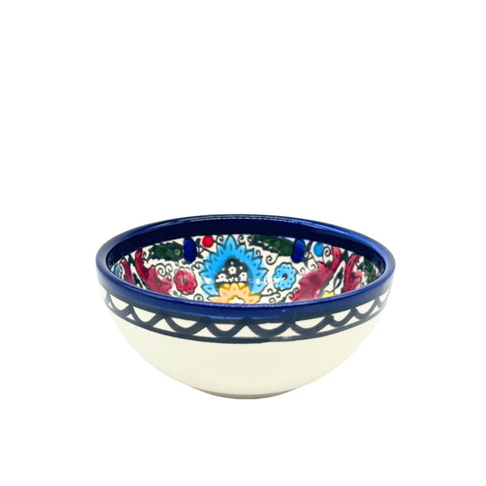 Ceramic "Dipping" Bowl (3.5”)- Arabesque Tulip