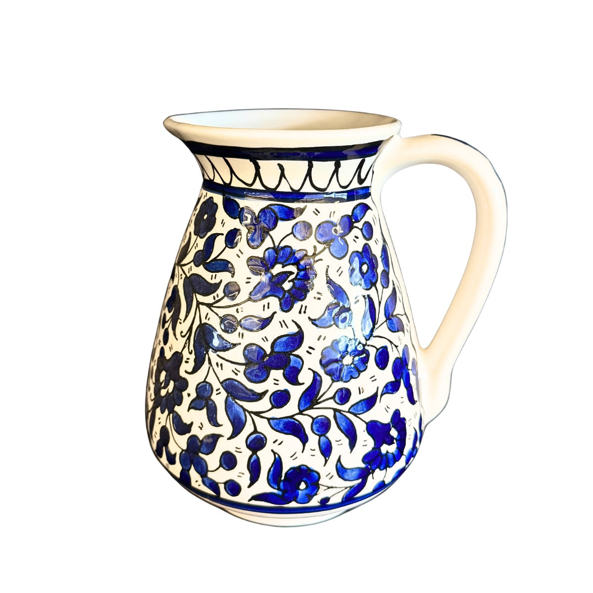 Ceramic Pitcher- Classic Blue