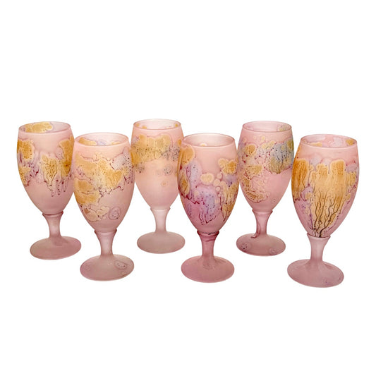 Phoenician Style Water Glasses, Set of Six