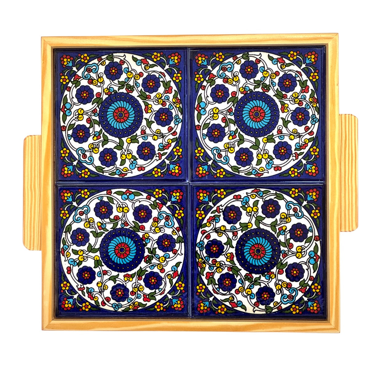 Ceramic and Wood Serving Tray - Medina Flowers