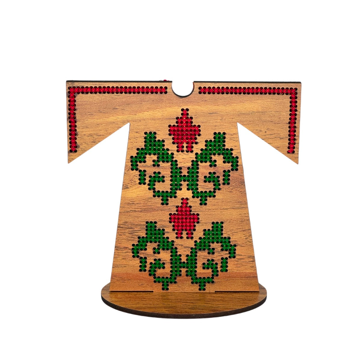 Wooden Thobe with Cross-Stitch