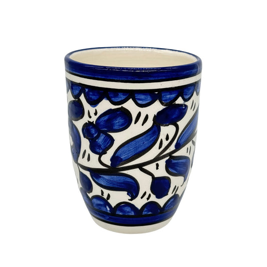 Ceramic Mug (handleless) - Classic Blue