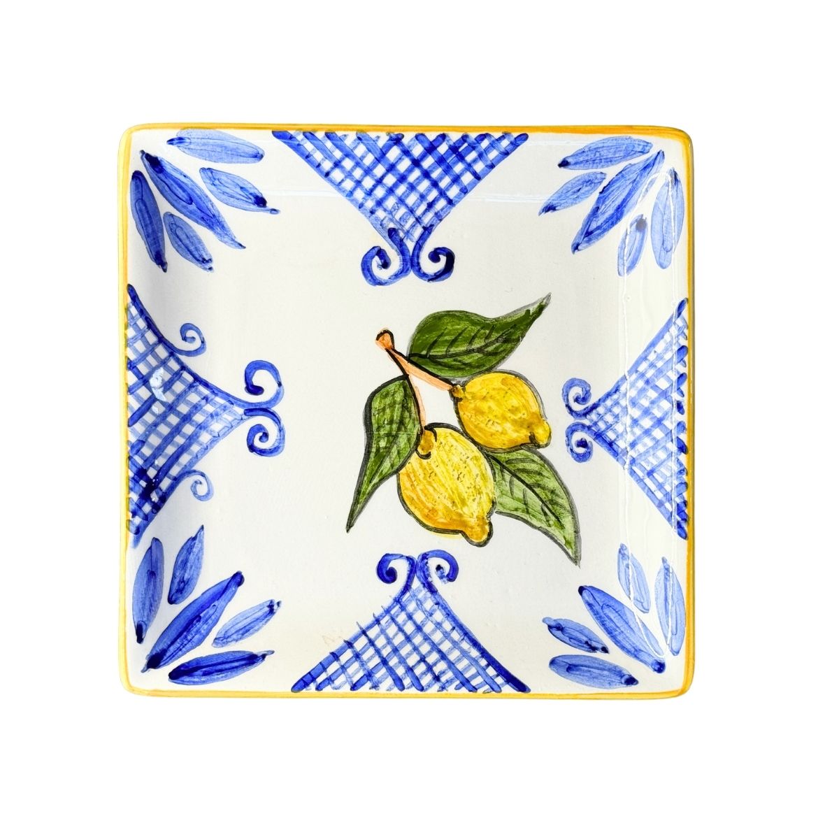 Ceramic Square Plate (7") - Lemons