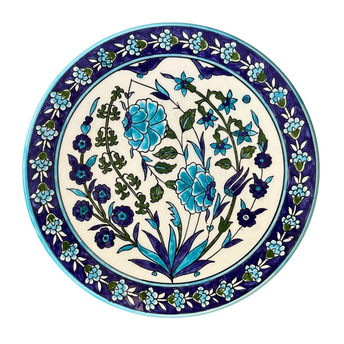 Ceramic Serving Plate (11”)
- White, Blue Flowers