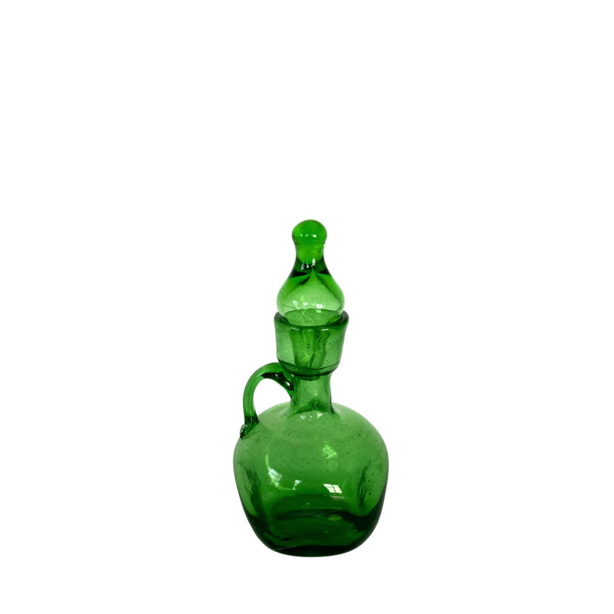 Glass Pitcher - Green with Lid