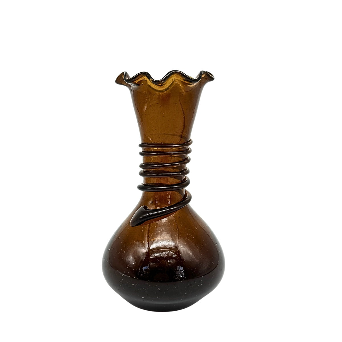 Glass Vase -  Amber