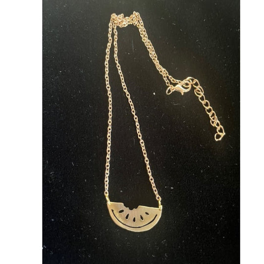 Brass Watermelon Necklace