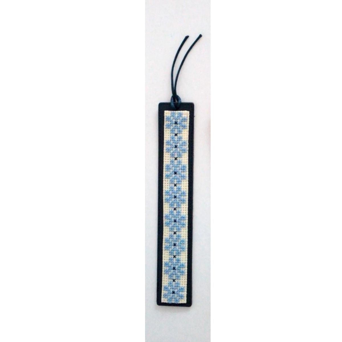 Light Blue Tatreez Leather Backed Bookmark