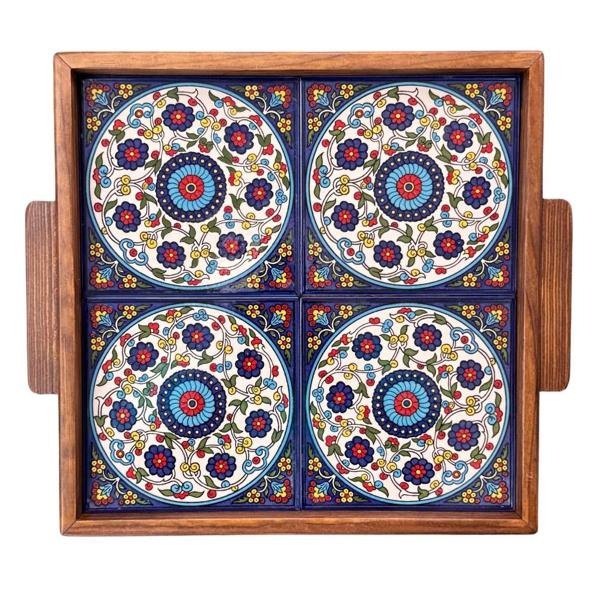 Ceramic and Wood Serving Tray - Medina Flowers